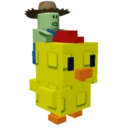 Chicken Zombie pet in Grow a Garden, undead chicken creature with zombie-like appearance and dark aura, representing the event-exclusive rarity