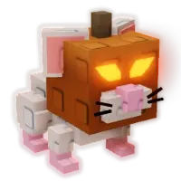 Pumpkin Rat pet in Grow a Garden, orange pumpkin head with glowing eyes, common rarity Halloween event exclusive pet with Pumpkin Carver ability for Jack-O-Lantern variants