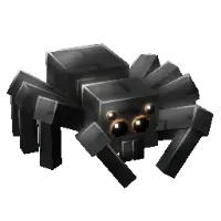 Spider pet in Grow a Garden, dark brown spider with four eyes and eight legs, legendary rarity Halloween event exclusive pet with web passive ability