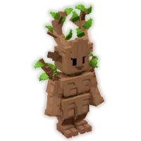 The Spriggan, a Mythical pet in Grow a Garden, depicted as a creature of wood and leaves with glowing green eyes, symbolizing its Overgrowth ability.