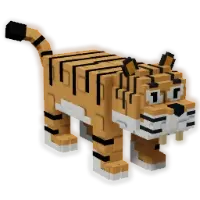 Tiger pet in Grow a Garden, divine orange tiger with black stripes and white underbelly for Roar and mutation replacement abilities